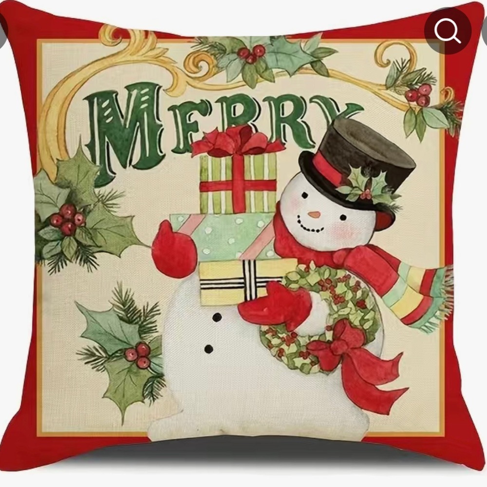 Christmas Pillowcases,17.7x17.7 Inch, Set Of 4, Pillow Inserts Not included B24 - Picture 2 of 6